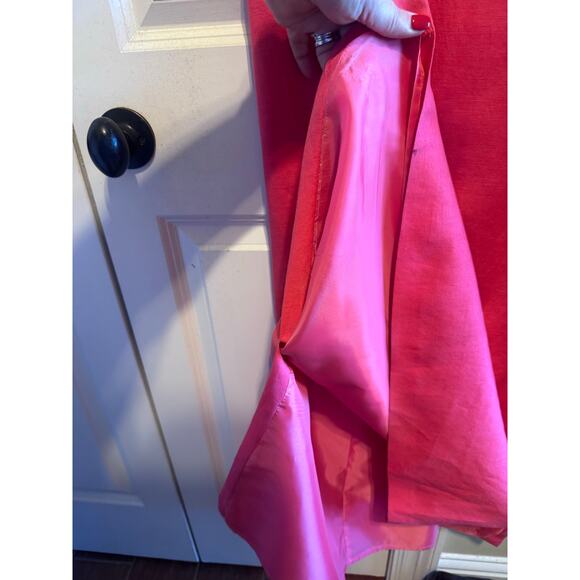 Positive Attitude Coral Pink 2 Piece Sleeveless Dress Short Sleeve Jacket 16P - Picture 7 of 11